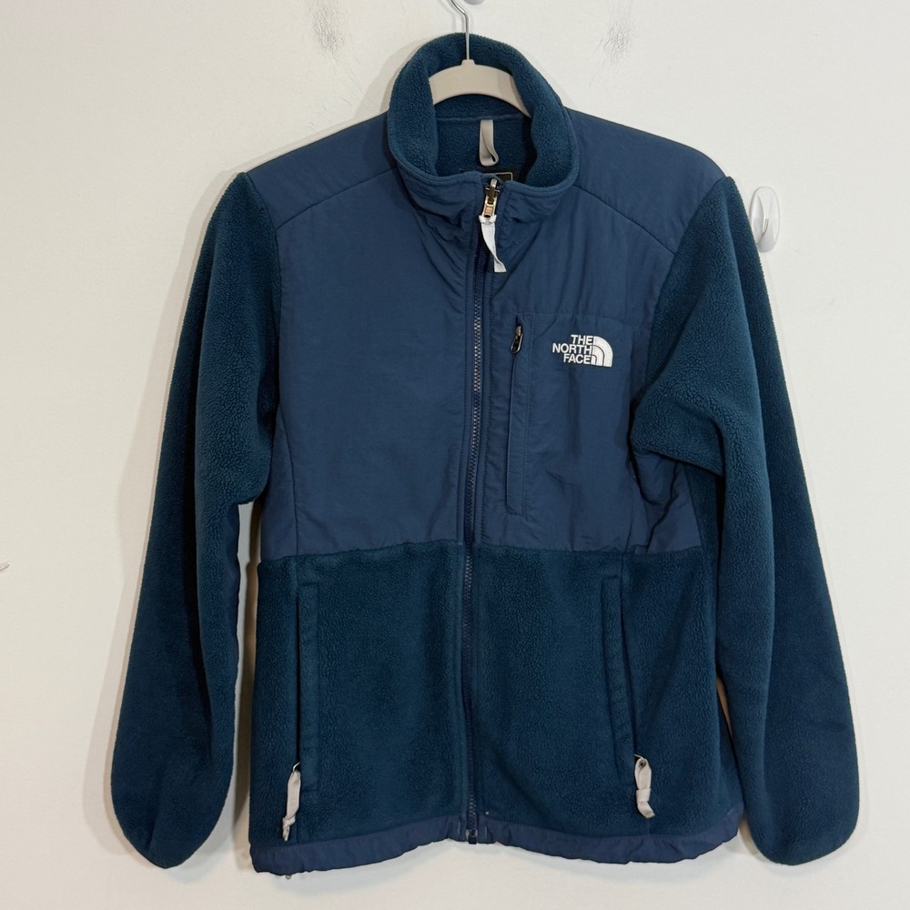 The North Face Womens Denali Jacket M Blue Polartec Fleece Gorpcore Hiking Retro